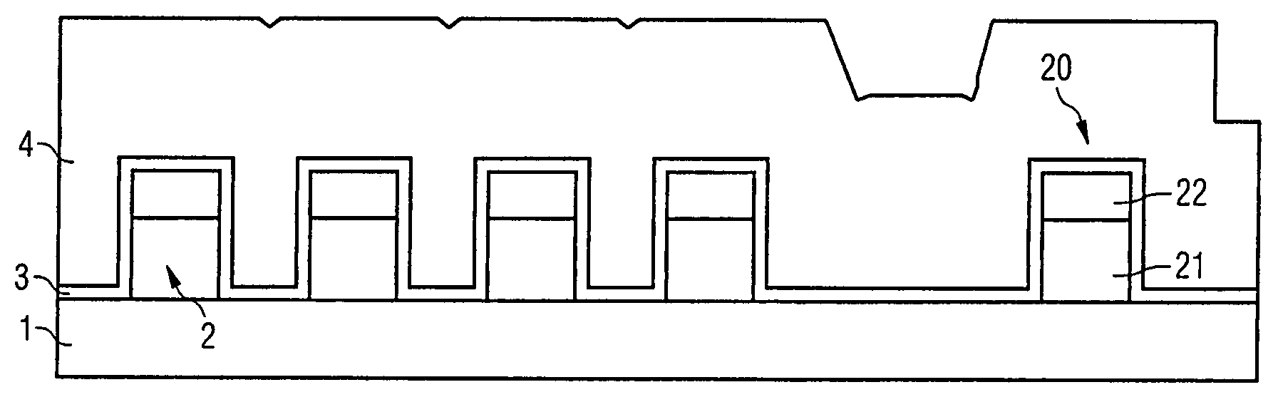 Method for fabricating a contact hole plane in a memory module