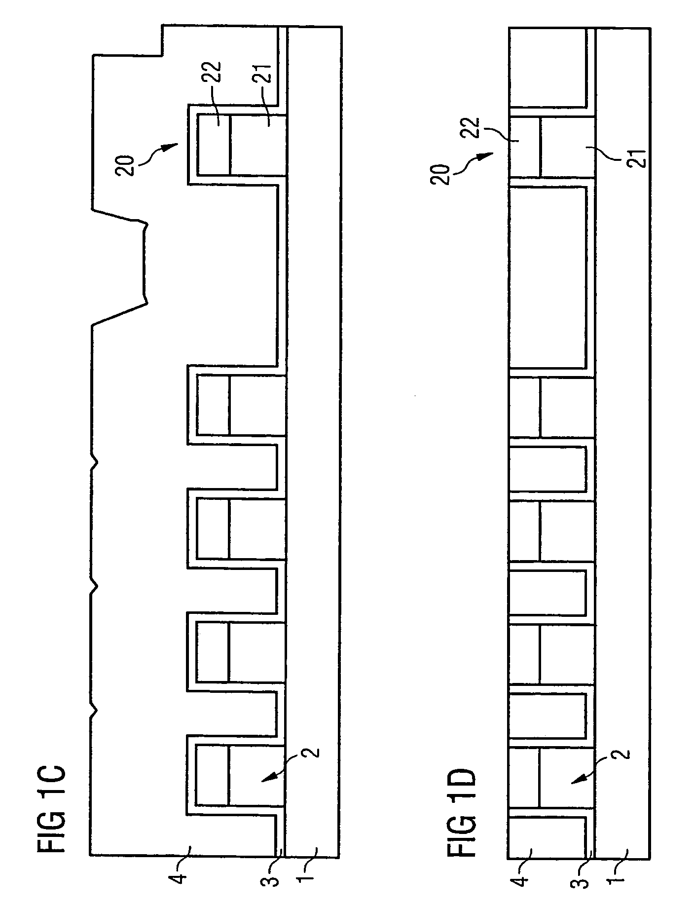 Method for fabricating a contact hole plane in a memory module