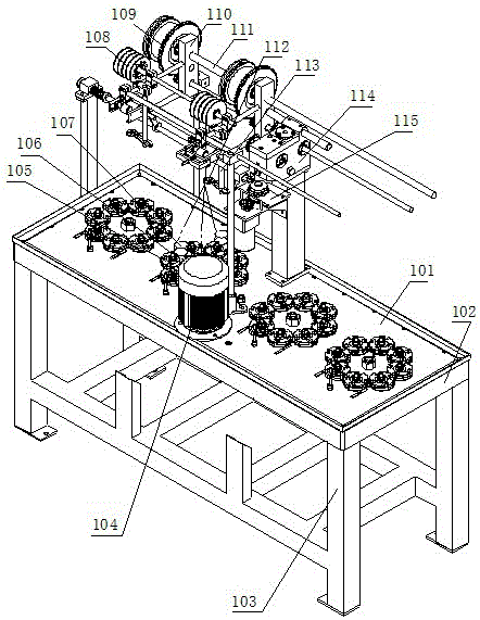 Serpentine belt braiding machine