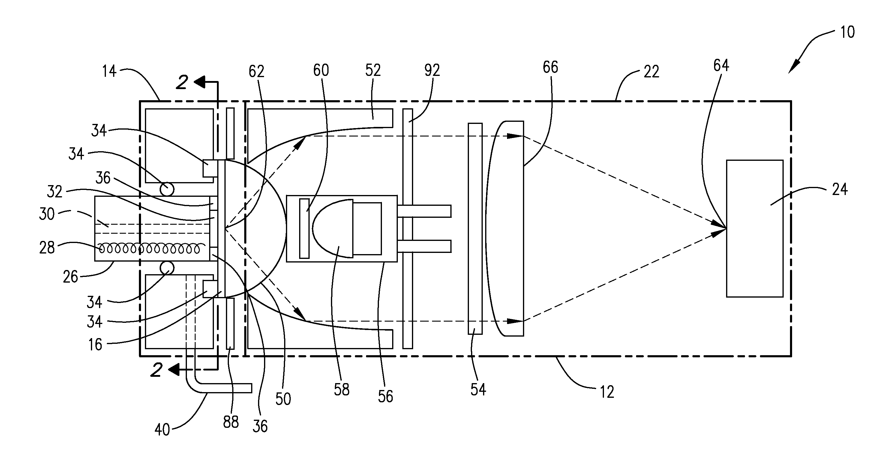 Optical emission collection and detection device and method