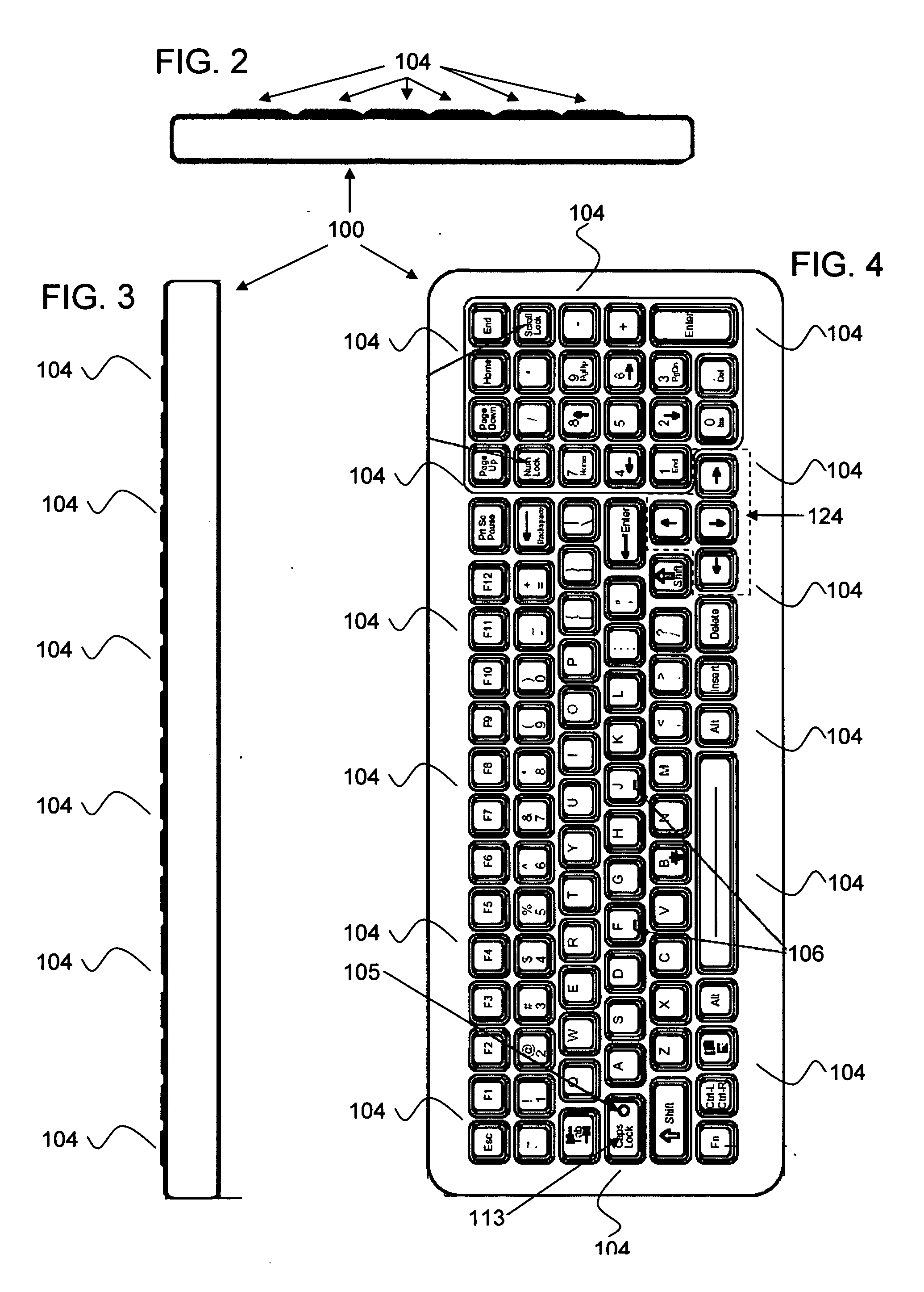 Smooth keyboard with low key height