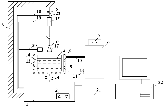 Device for determining surface energy of solid material in variable temperature condition based on mechanical test