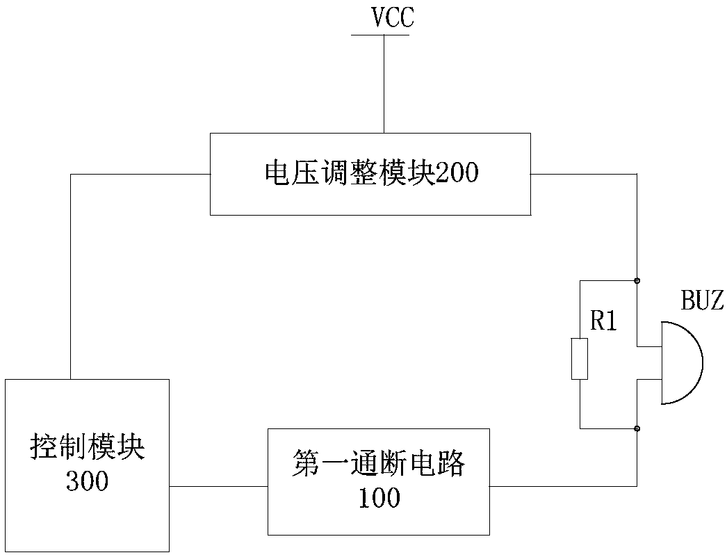 Buzzer sound adjusting device and adjusting method and household appliance