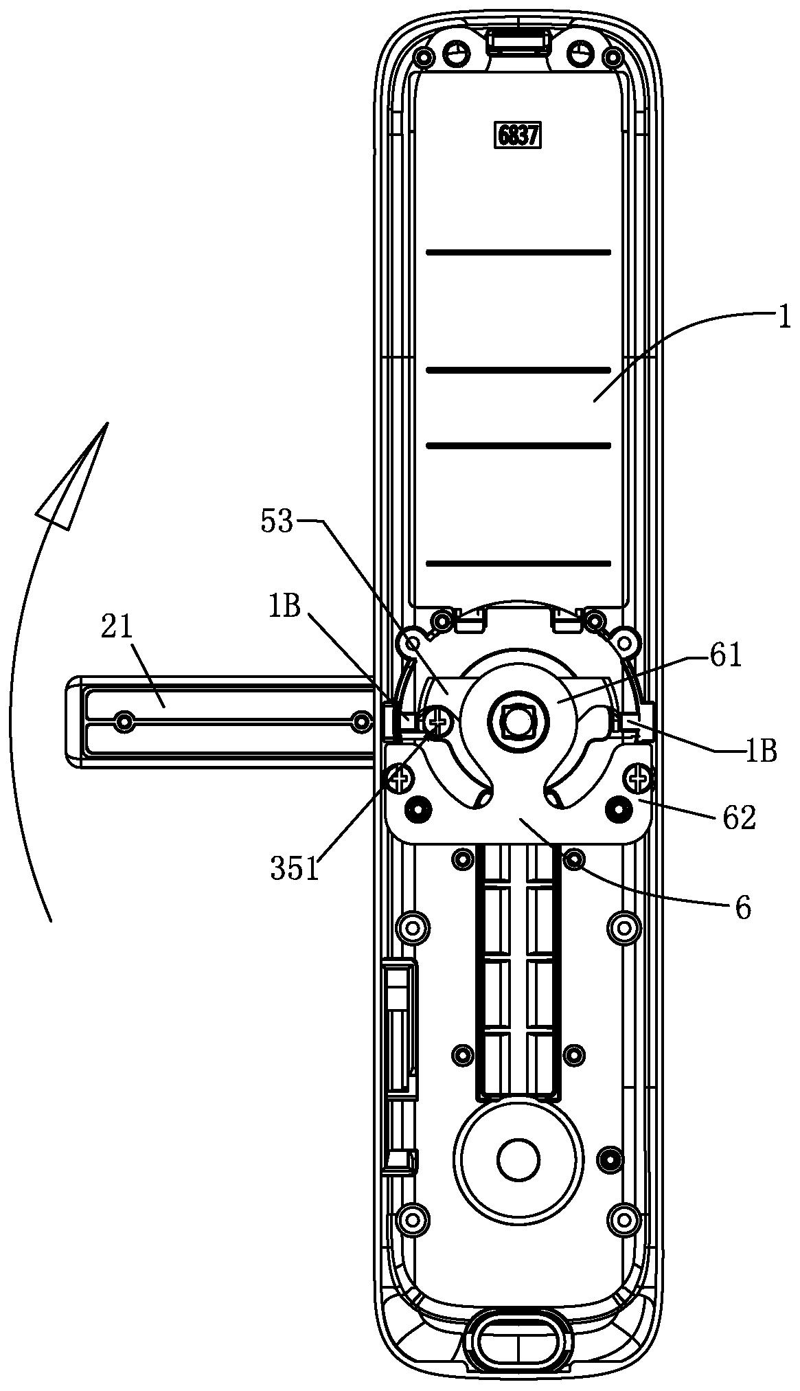 Rear lock assembly for preventing unlocking from door viewer