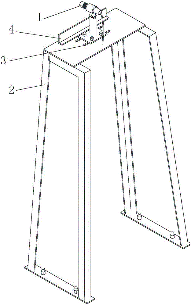 Intersecting line ranging and releasing device for coke oven heating gas pipeline branch pipe