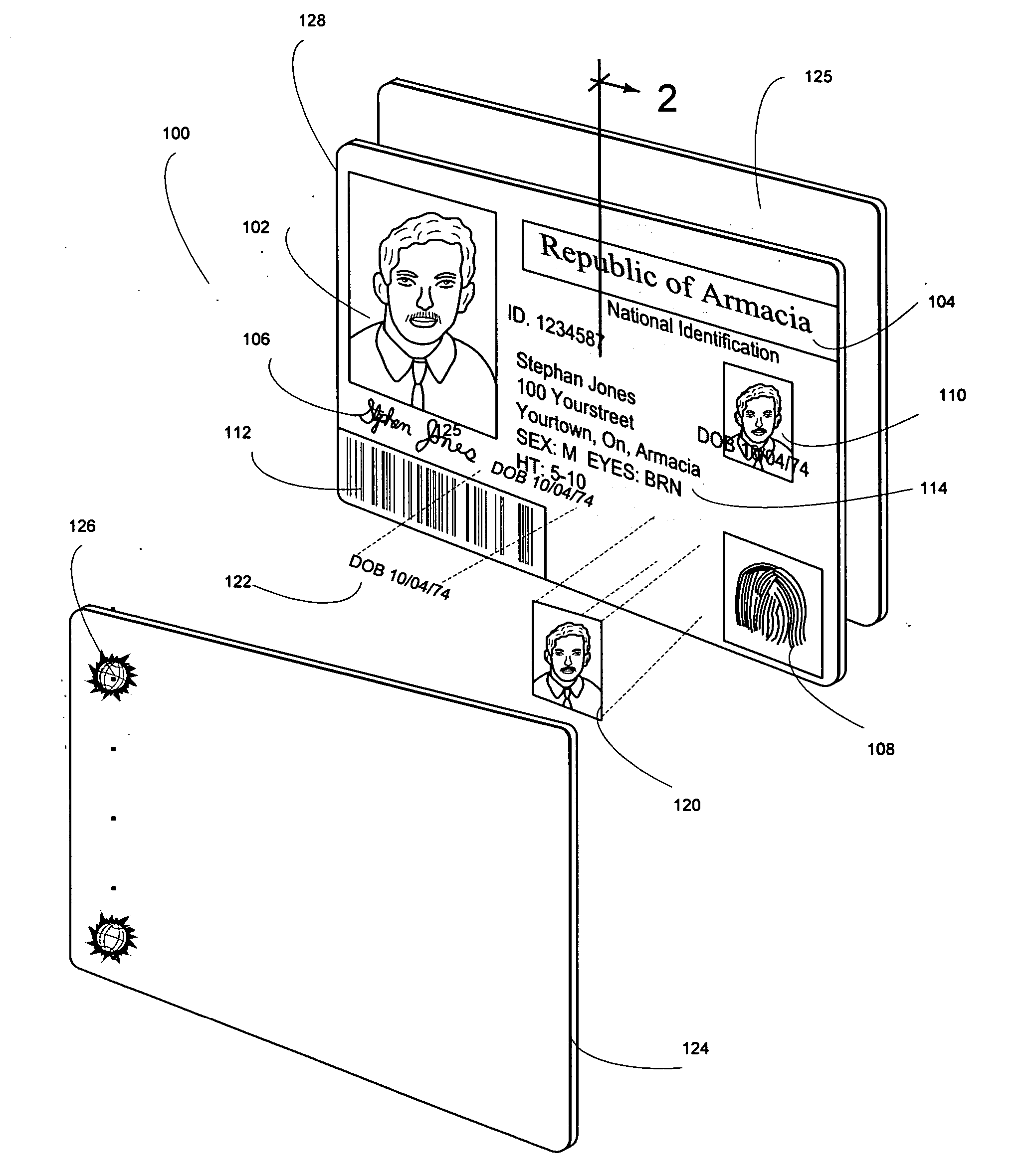 Optically variable personalized indicia for identification documents