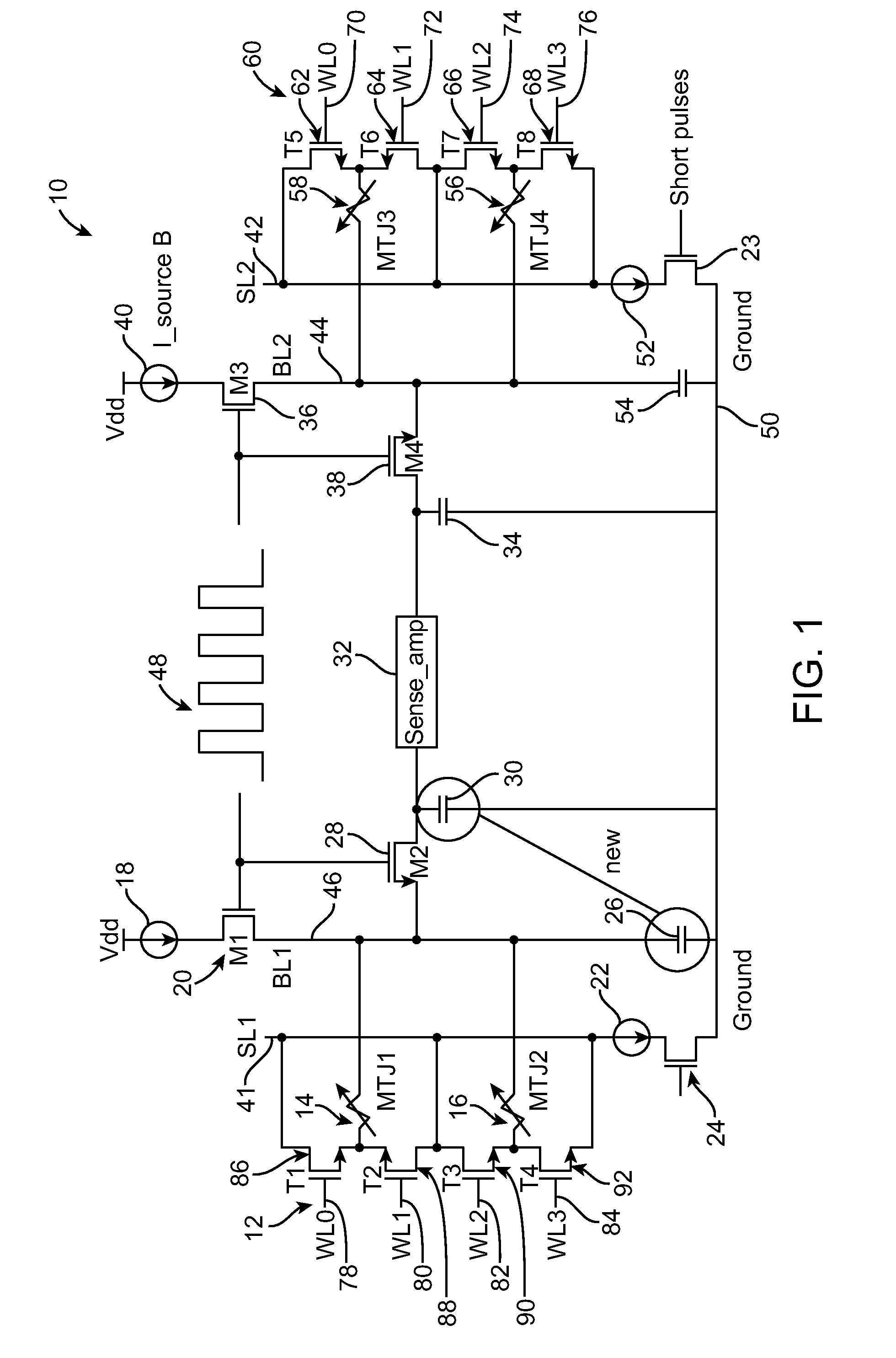 Method and apparatus for reading a magnetic tunnel junction using a sequence of short pulses