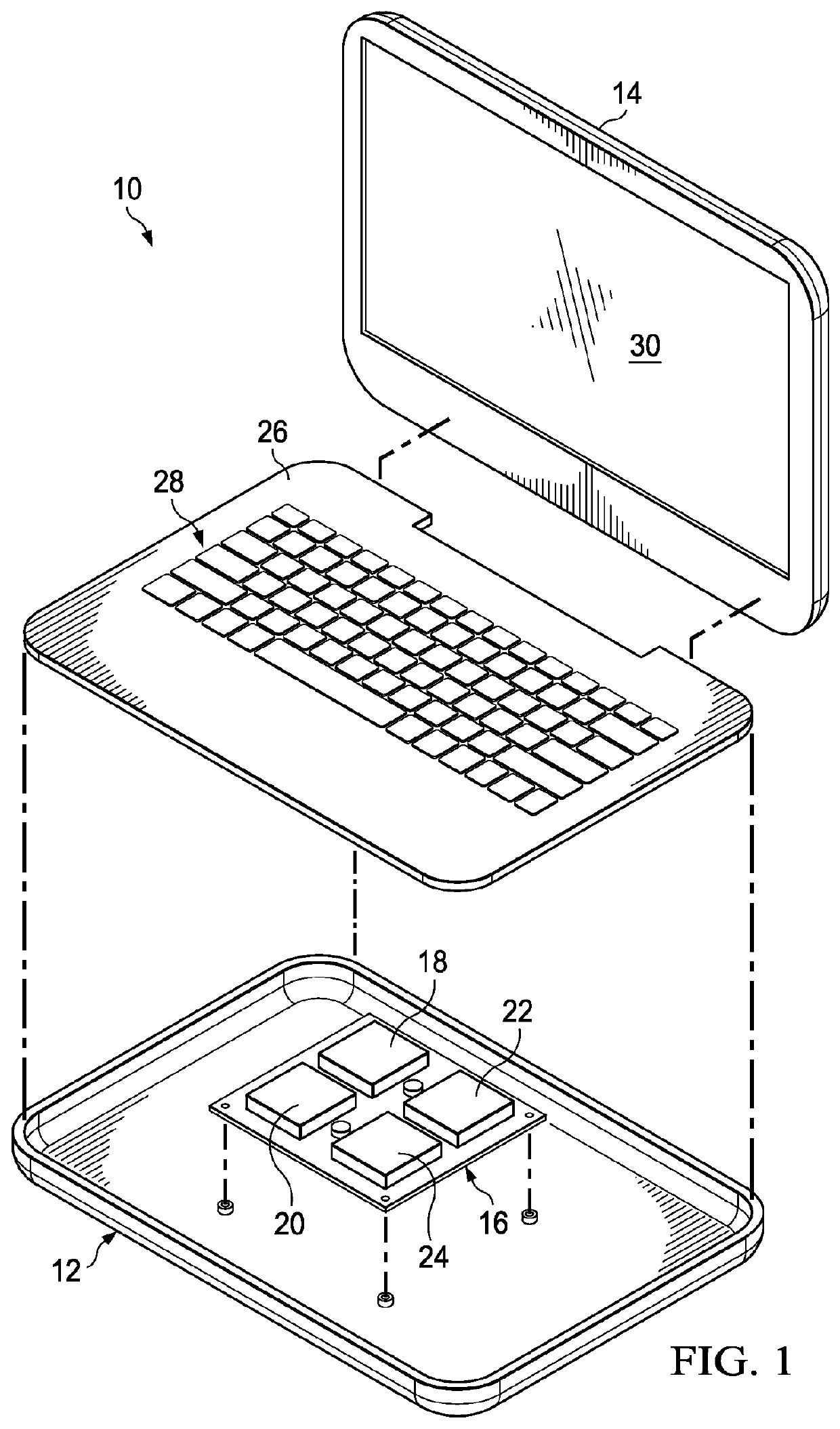 Low profile information handling system keyboard