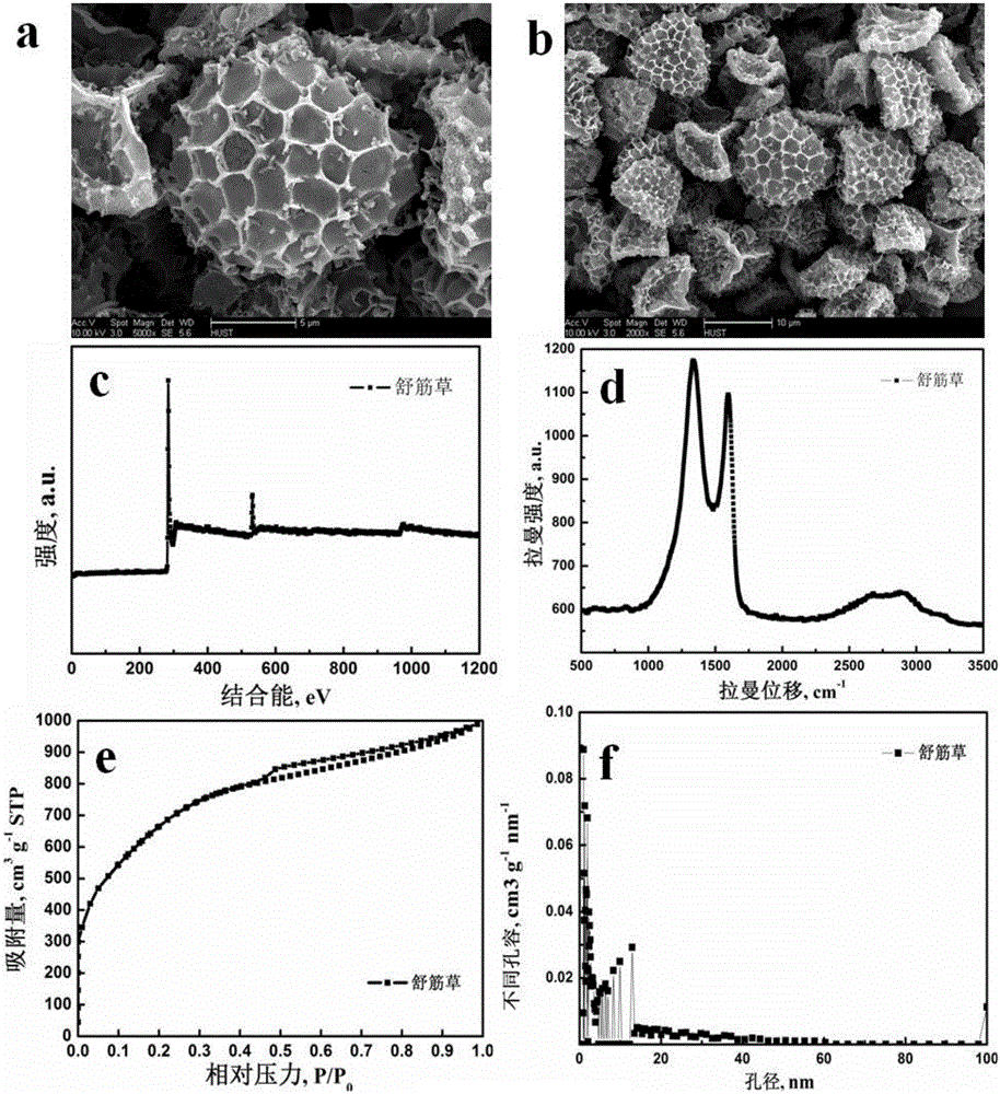 Method for preparing porous hollow activated carbon microspheres by natural sporopollen self-template method