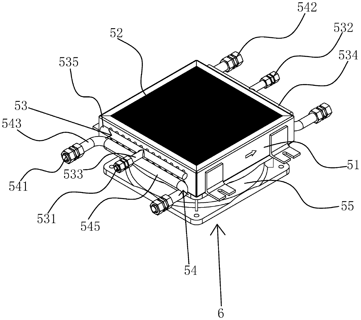 Fuel cell heat balance gas-gas-gas three-phase heat exchange system