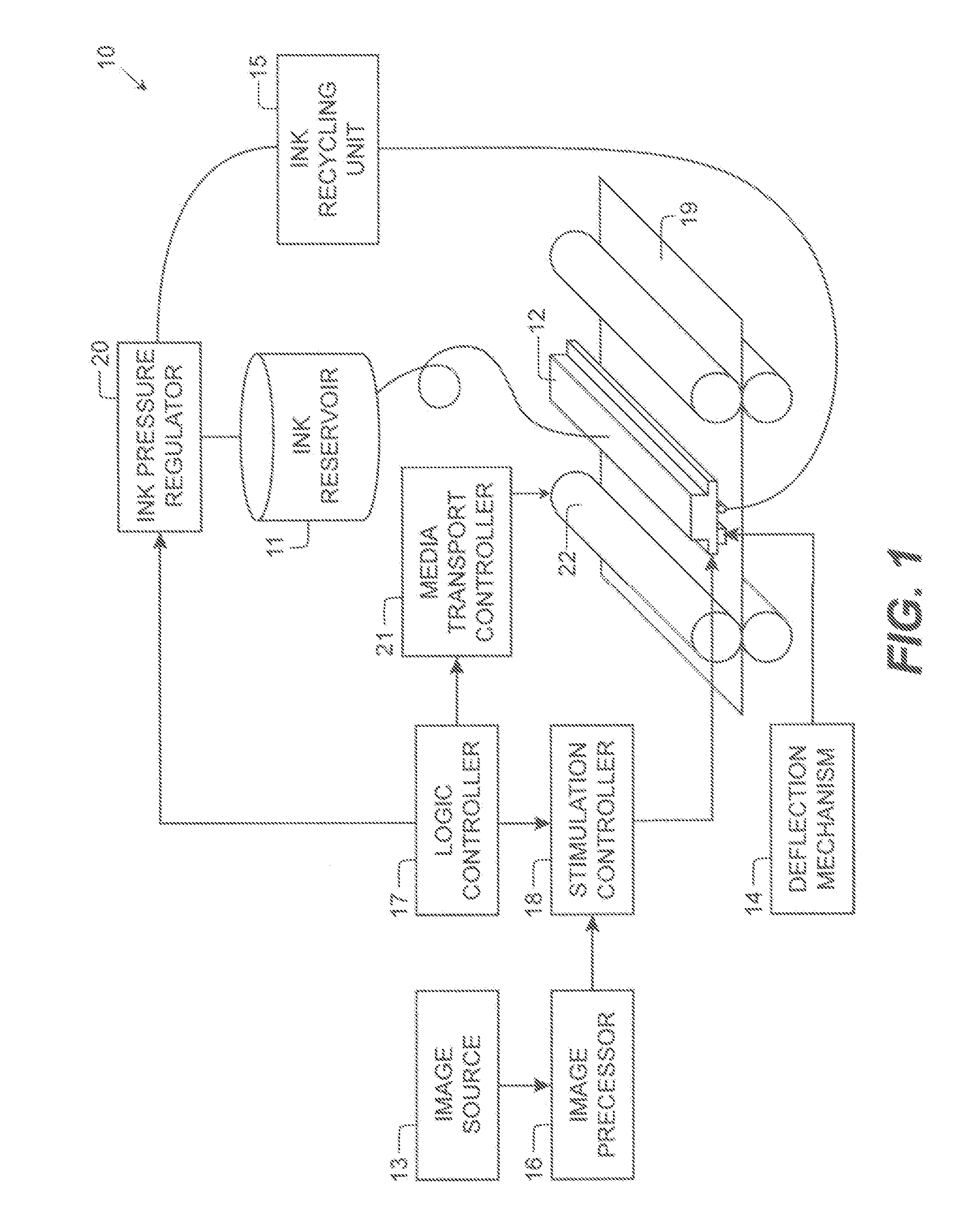 Printing with merged drops using electrostatic deflection