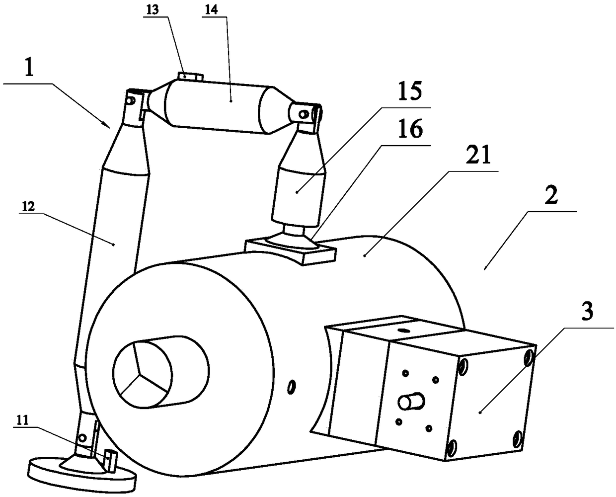 Electro-hydraulic vibration excitation system for portable type rock drilling and stone crushing equipment