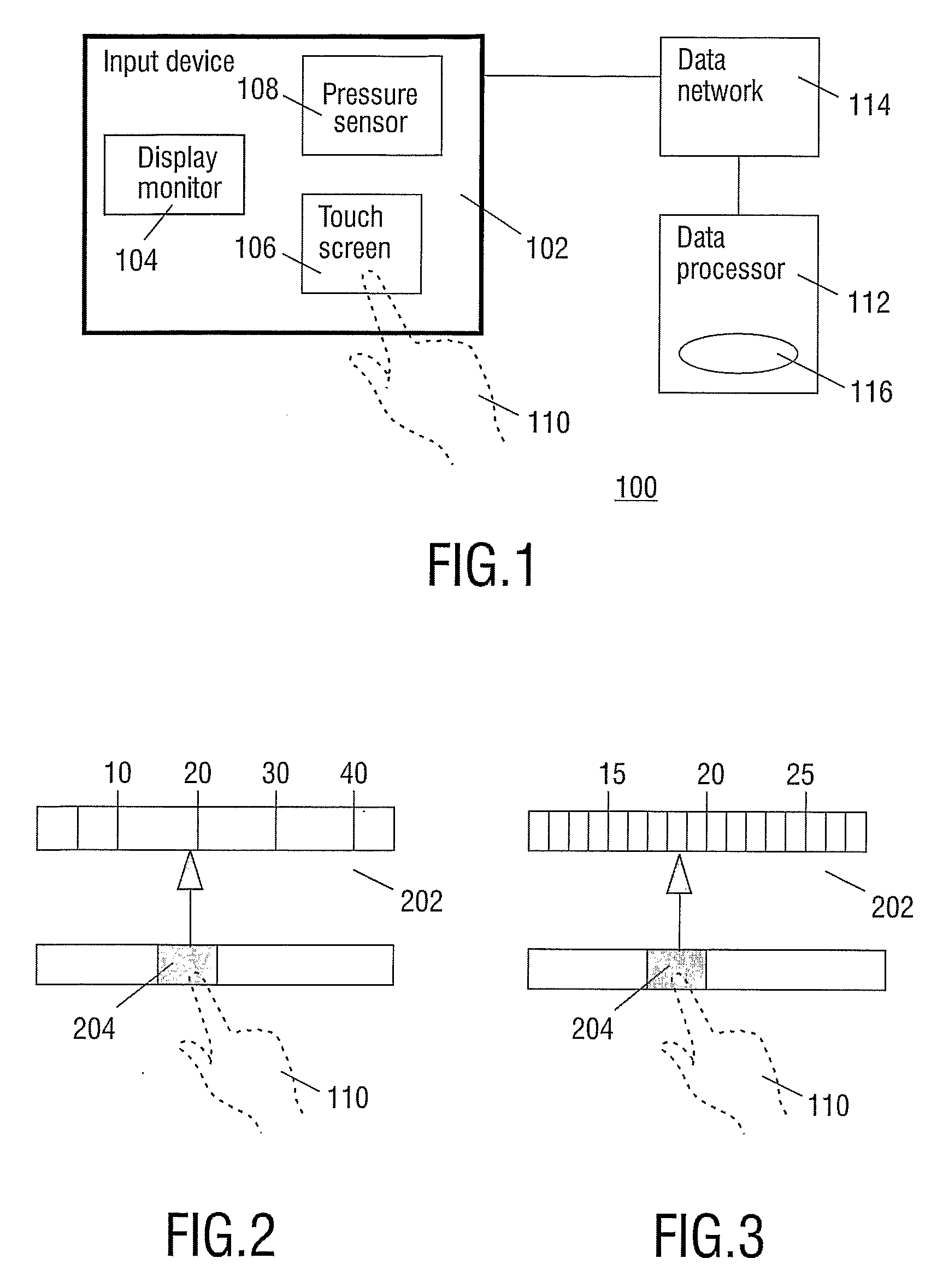 Pressure-Controlled Navigating in a Touch Screen