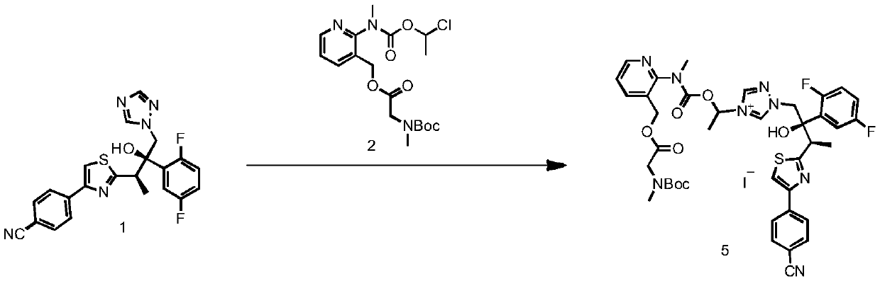 Method for preparing isavuconazolium monosulfate by redox reaction