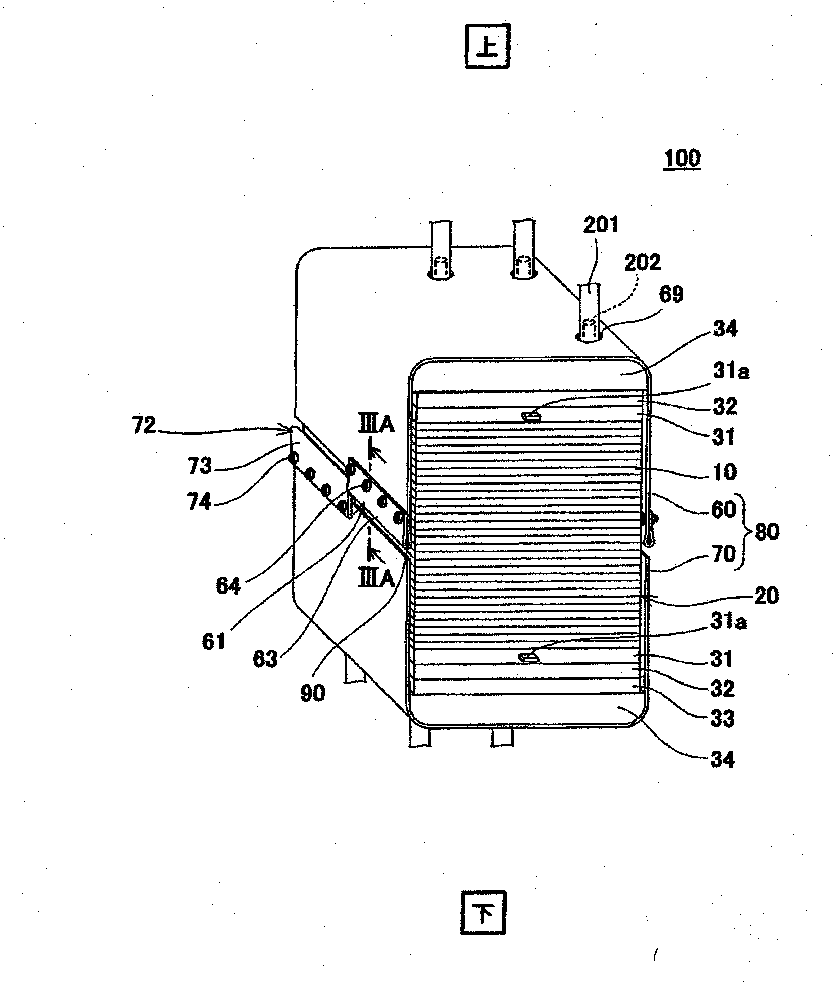 Cell stack of fuel cells and method for fastening cell stack of fuel cells