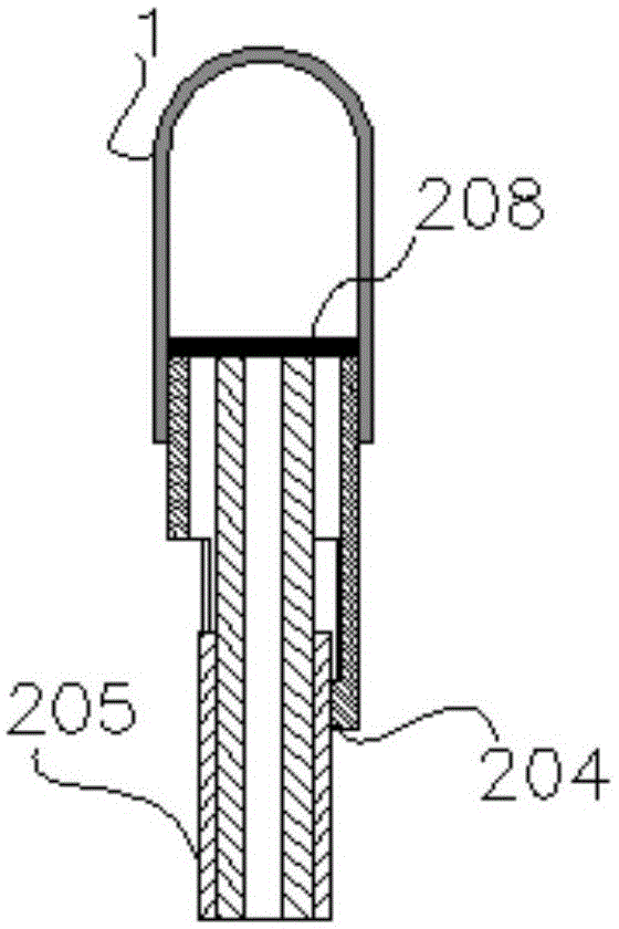 Medical catheter head end capable of measuring contact force