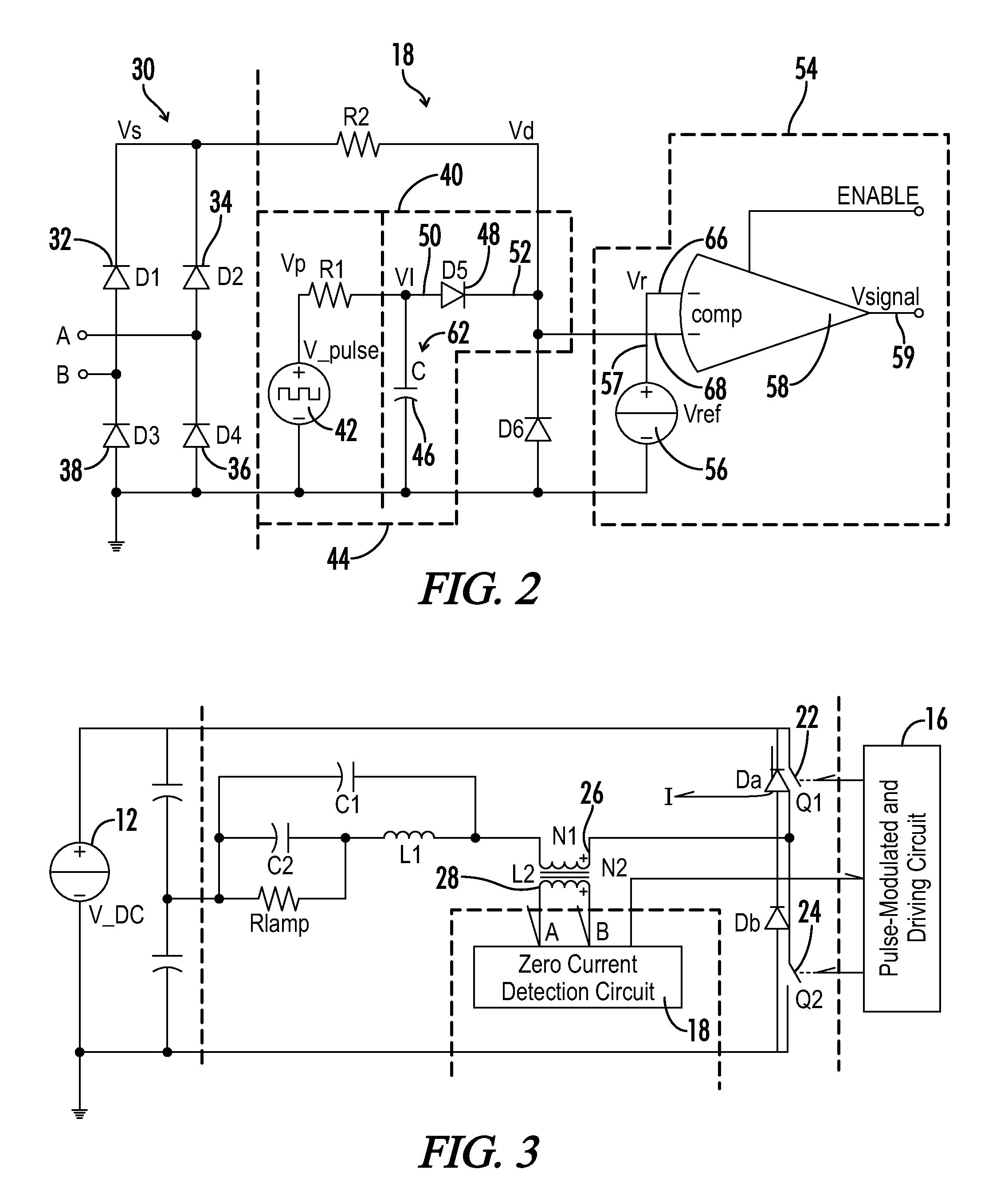 Method and system to detect zero current conditions in an electronic ballast by monitoring voltage across a buck inductor