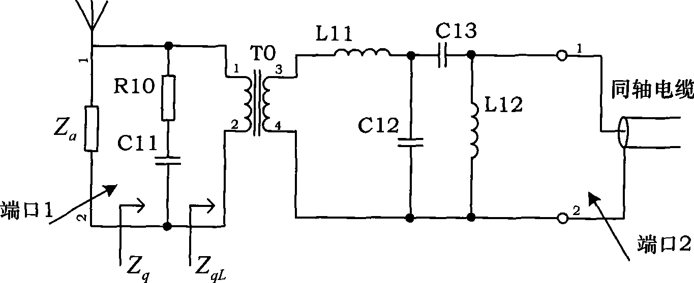 Optimized matching design for small antenna wideband matching network and small antenna wideband matching network thereof