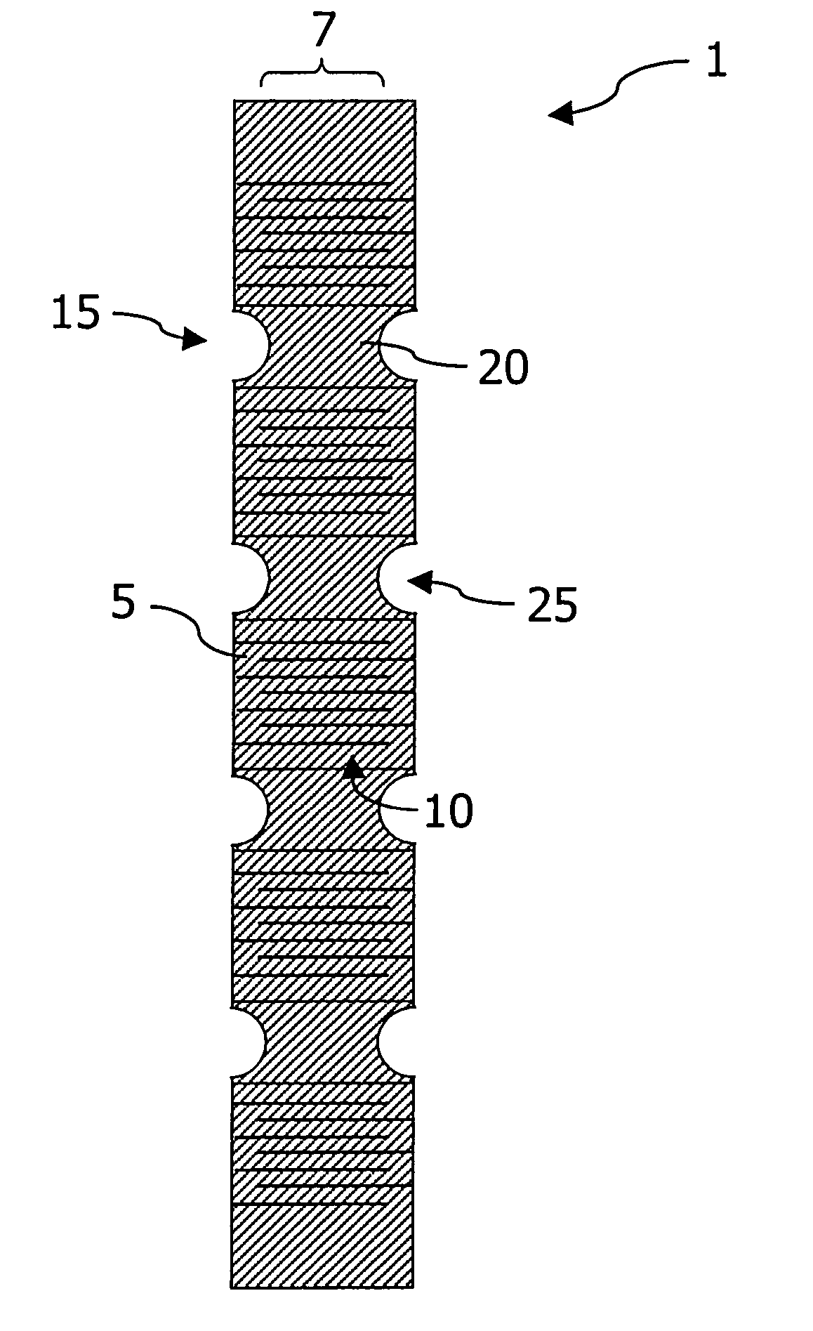 Piezoelectric actuator with strain-reducing structures