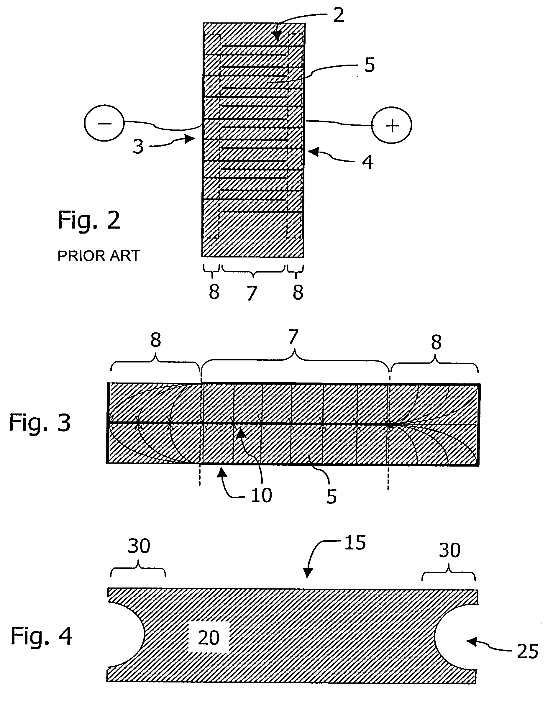 Piezoelectric actuator with strain-reducing structures