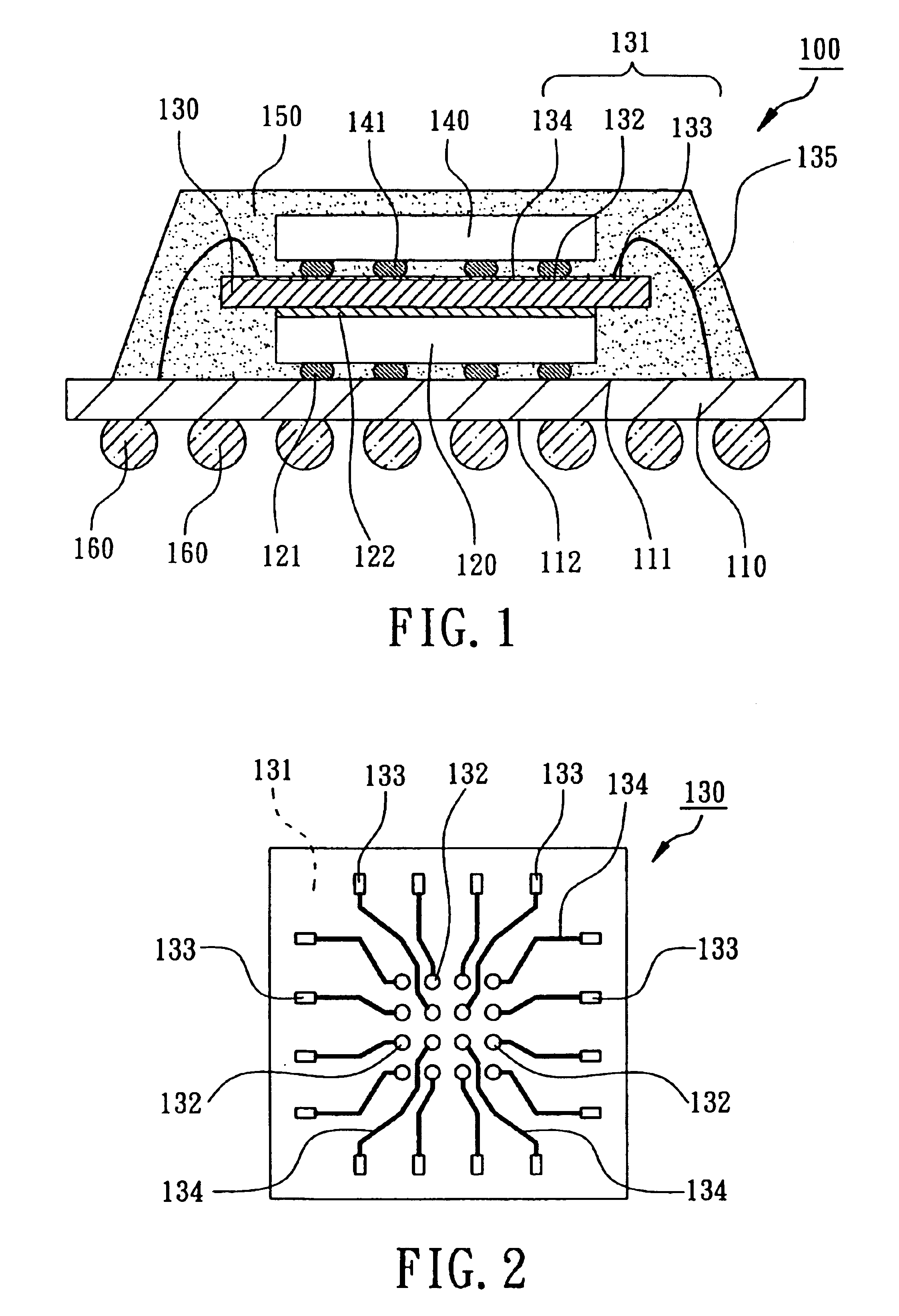 Multi-chip stack flip-chip package