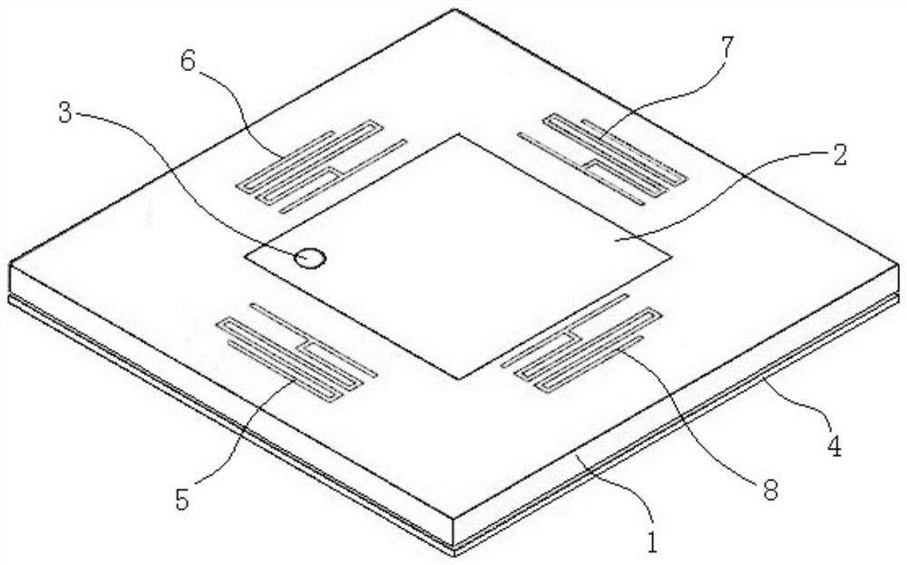 Dual-frequency dual-circularly-polarized microstrip antenna