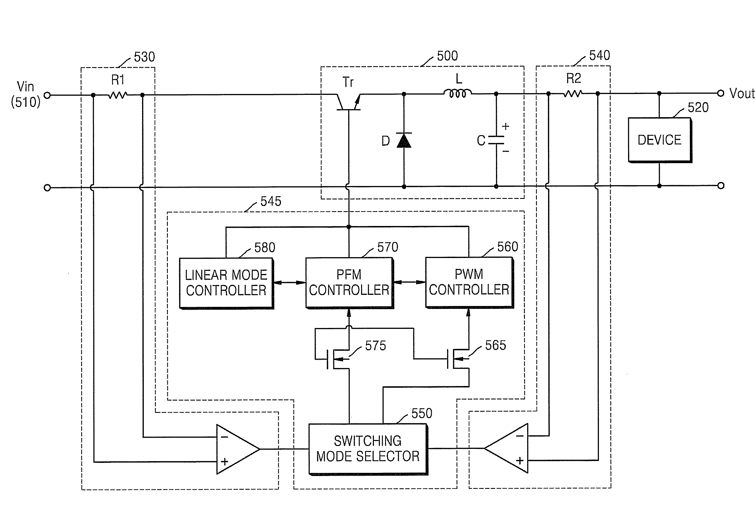 Method and apparatus to control voltage conversion mode