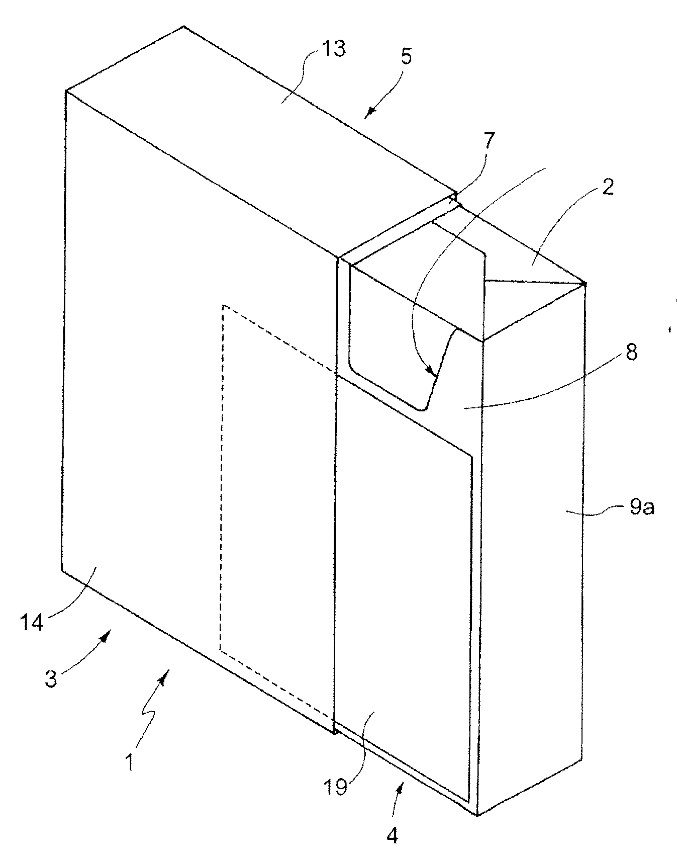 Slide-Open Package of Tobacco Articles, and Relative Production Method