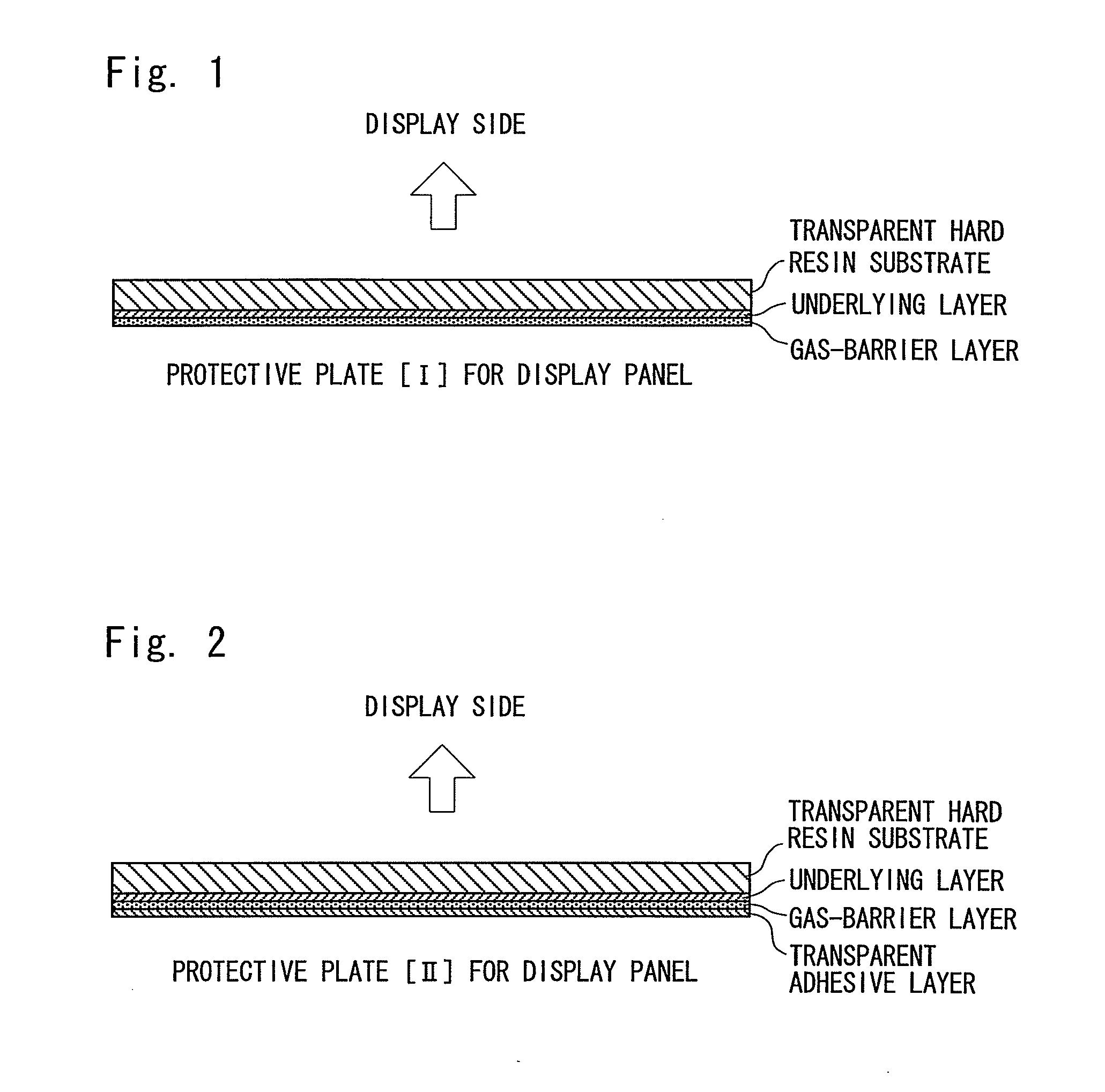 Transparent protective plate for display panels and display device