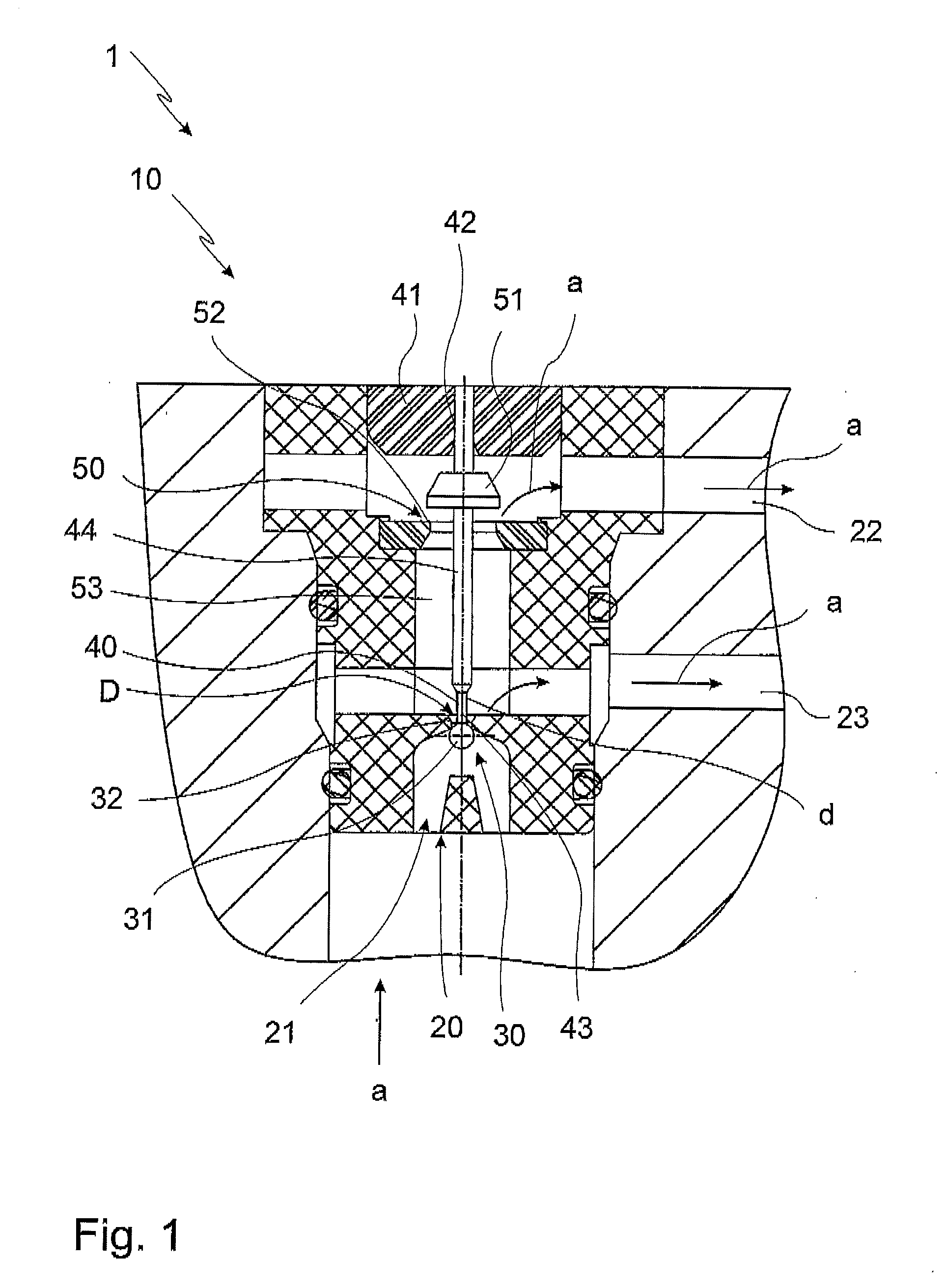 Pressure control valve with aperture