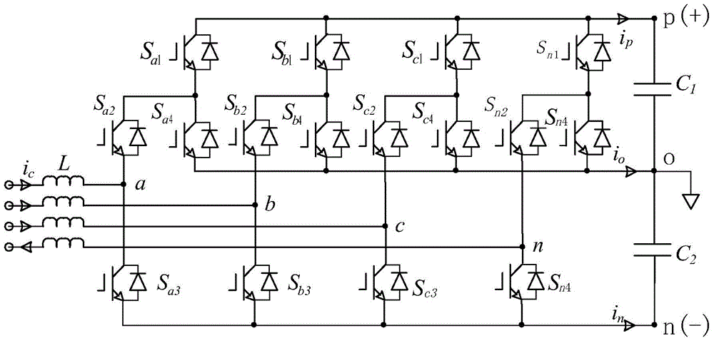 Three-level converter and control method thereof