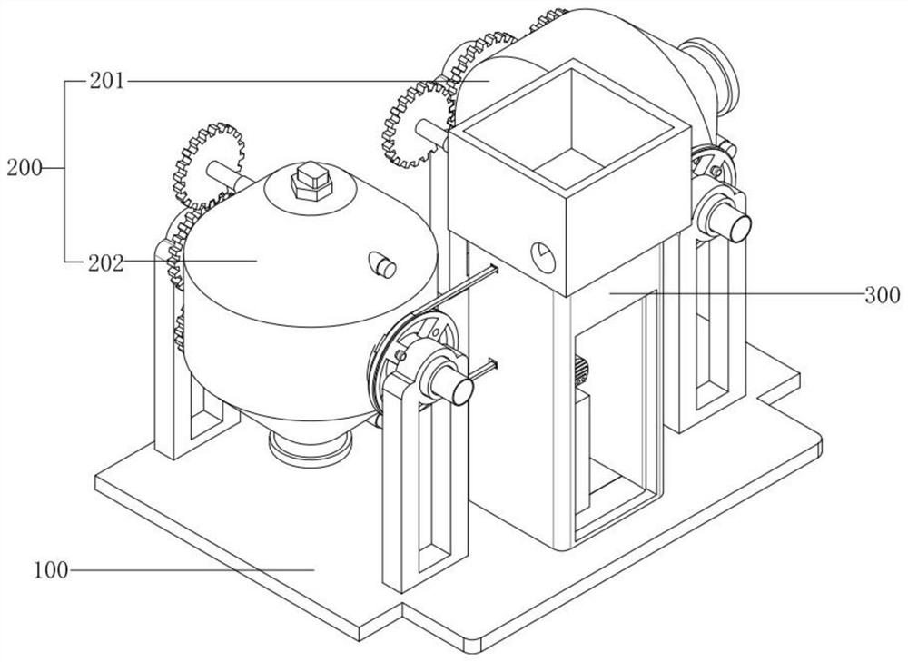 A double-barrel linkage mixing system for experimental animal feed production