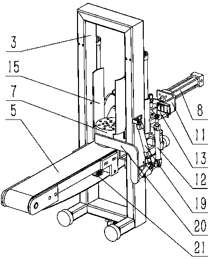 A material stacking machine