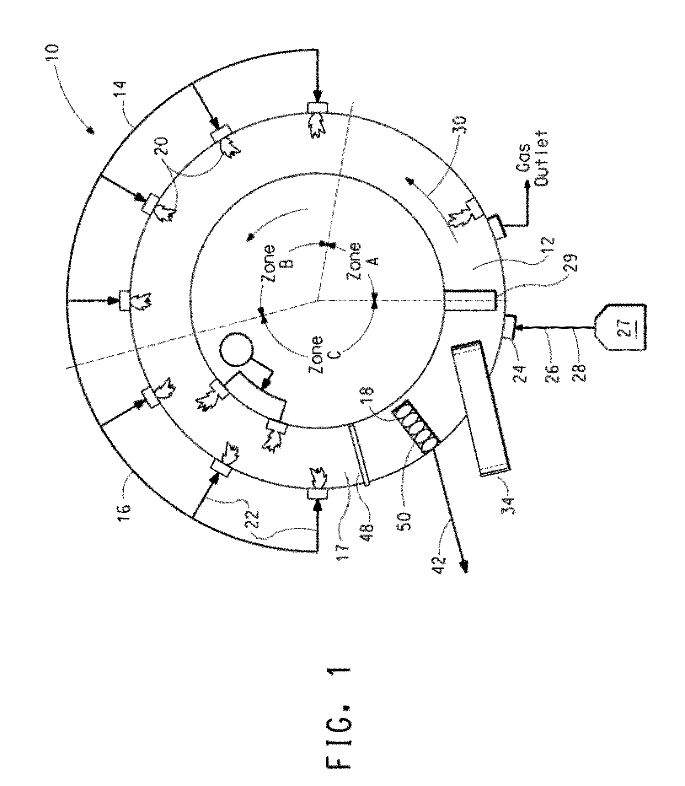 Ore reduction process using carbon based materials having a low sulfur content and titanium oxide and iron metallization product therefrom