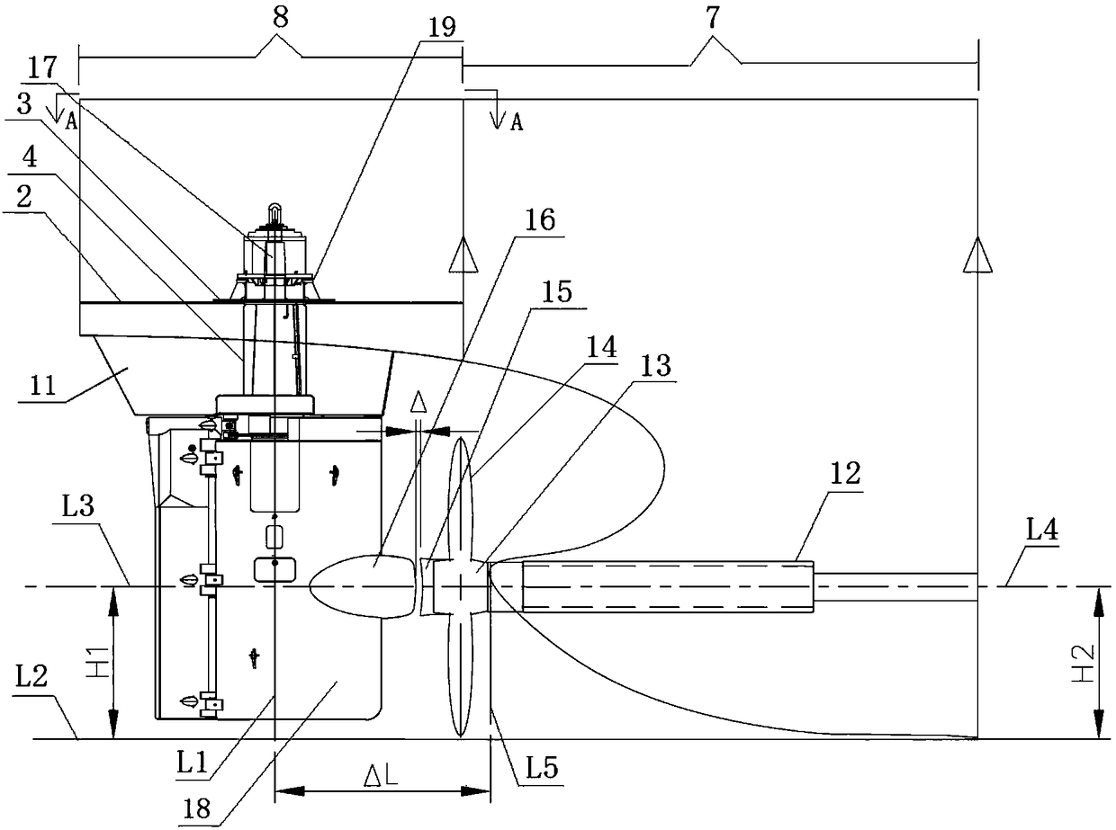 Installation method of steering oar integrated propelling system