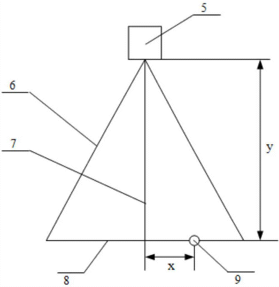 Moving object space coordinate information detection method