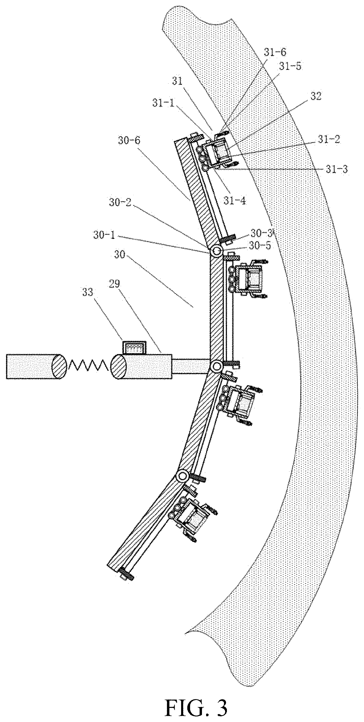 Multi-arm robot used for tunnel lining inspection and defect diagnosis in operation period