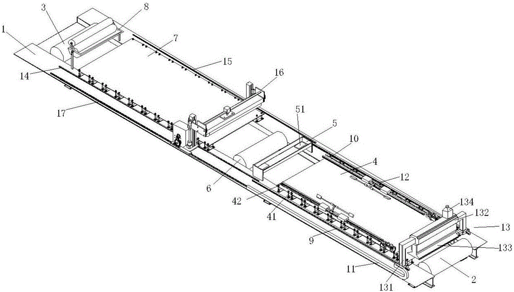 Cloth ironing printing flow line