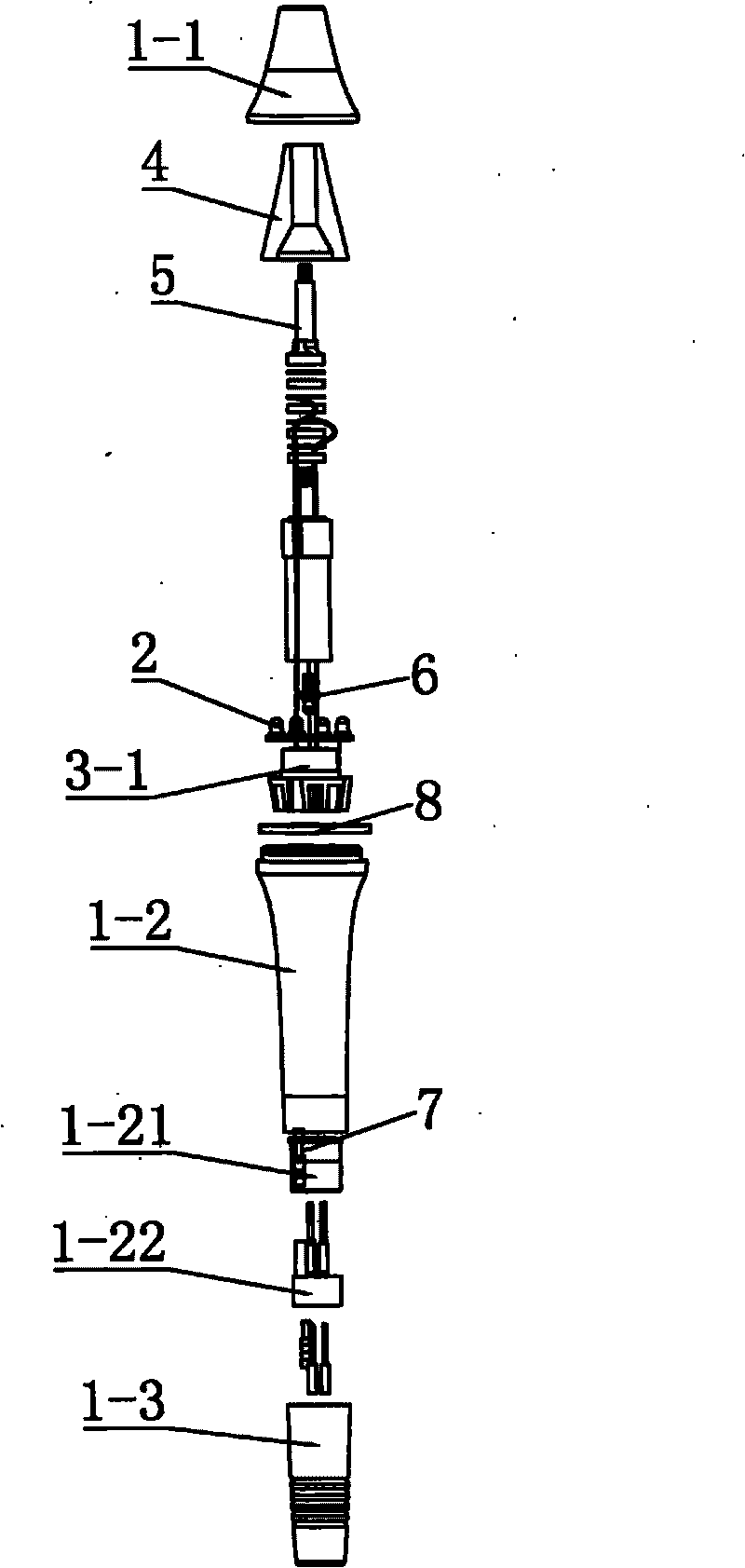 Ultrasonic tooth cleaner handgrip