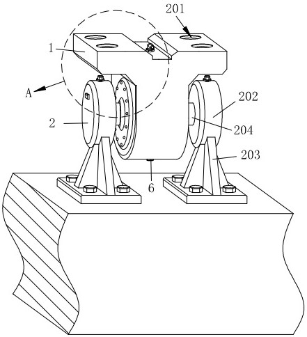 Double-bearing cross beam bearing pedestal of oil pumping unit