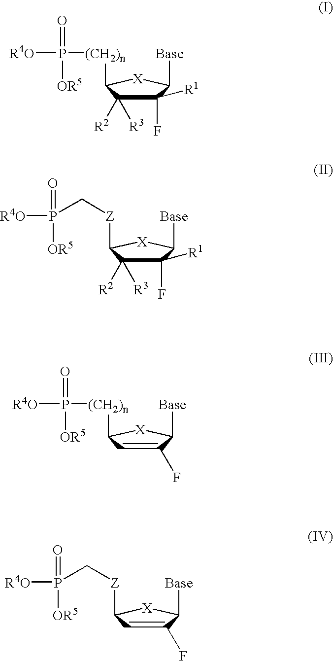 2'-Fluoronucleoside phosphonates as antiviral agents