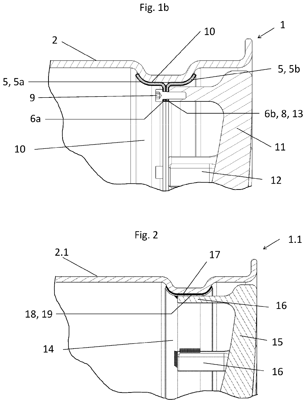 Wheel comprising a wheel rim and a wheel disc