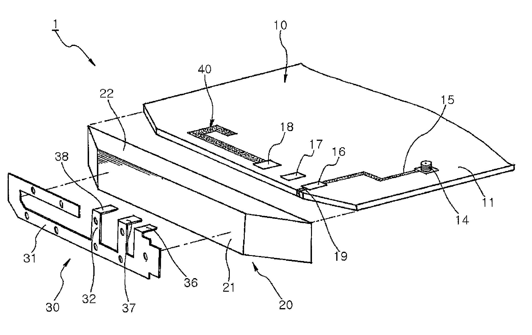 Built-in antenna apparatus and portable terminal having the same