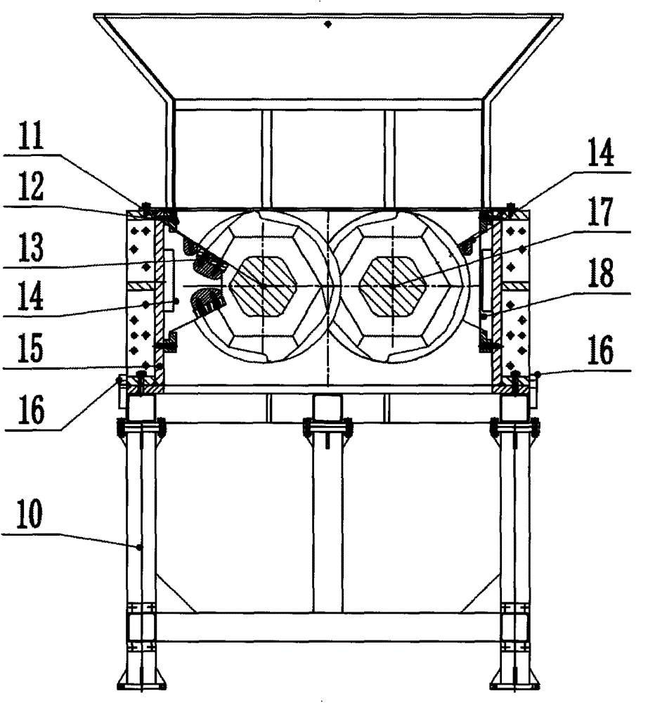 Heavy duty double-shaft scrap steel shredder