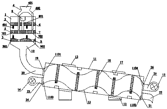 Tabletting and drying all-in-one machine for chewable tablet production