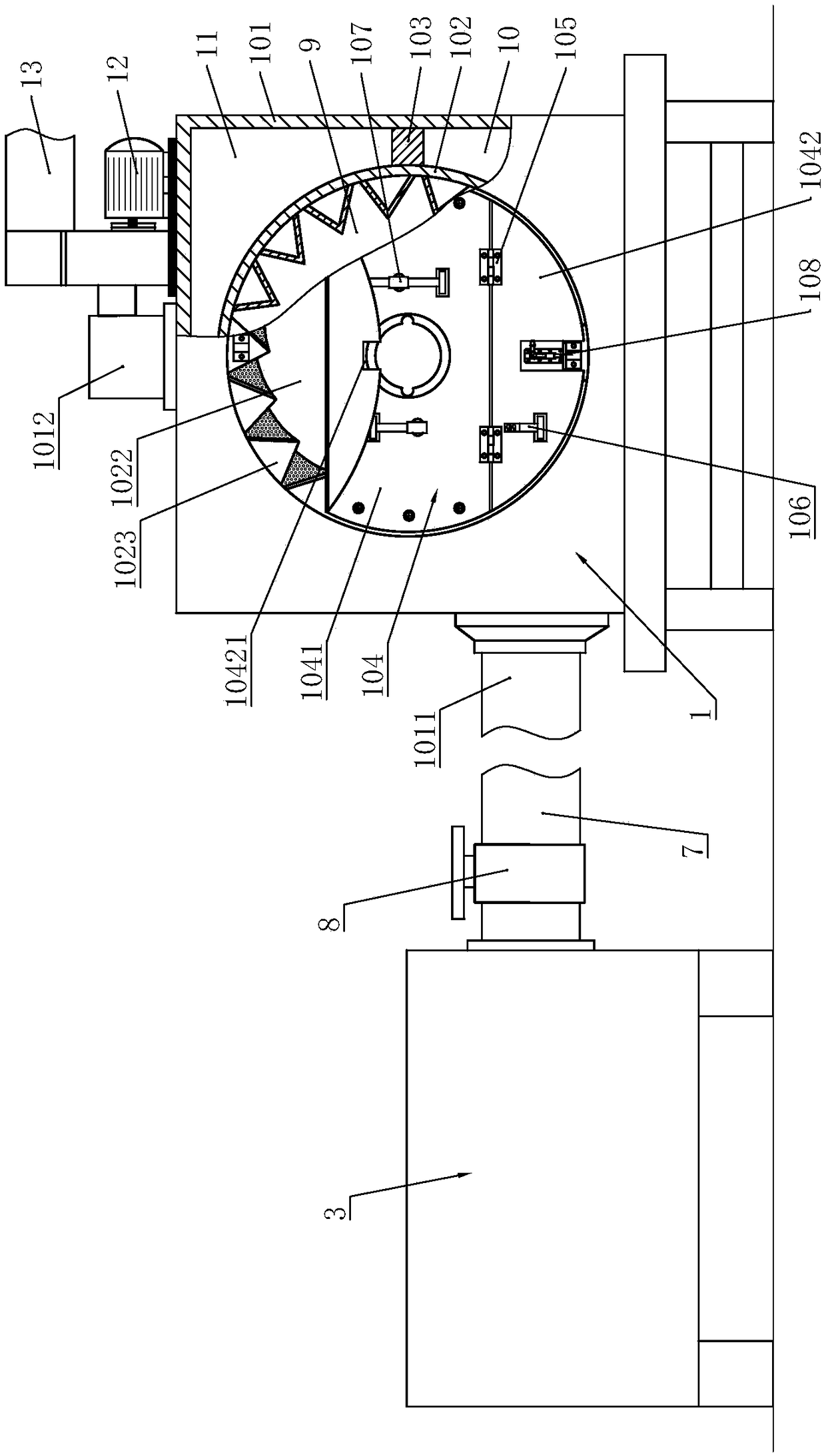 Drying and screening integrated production line