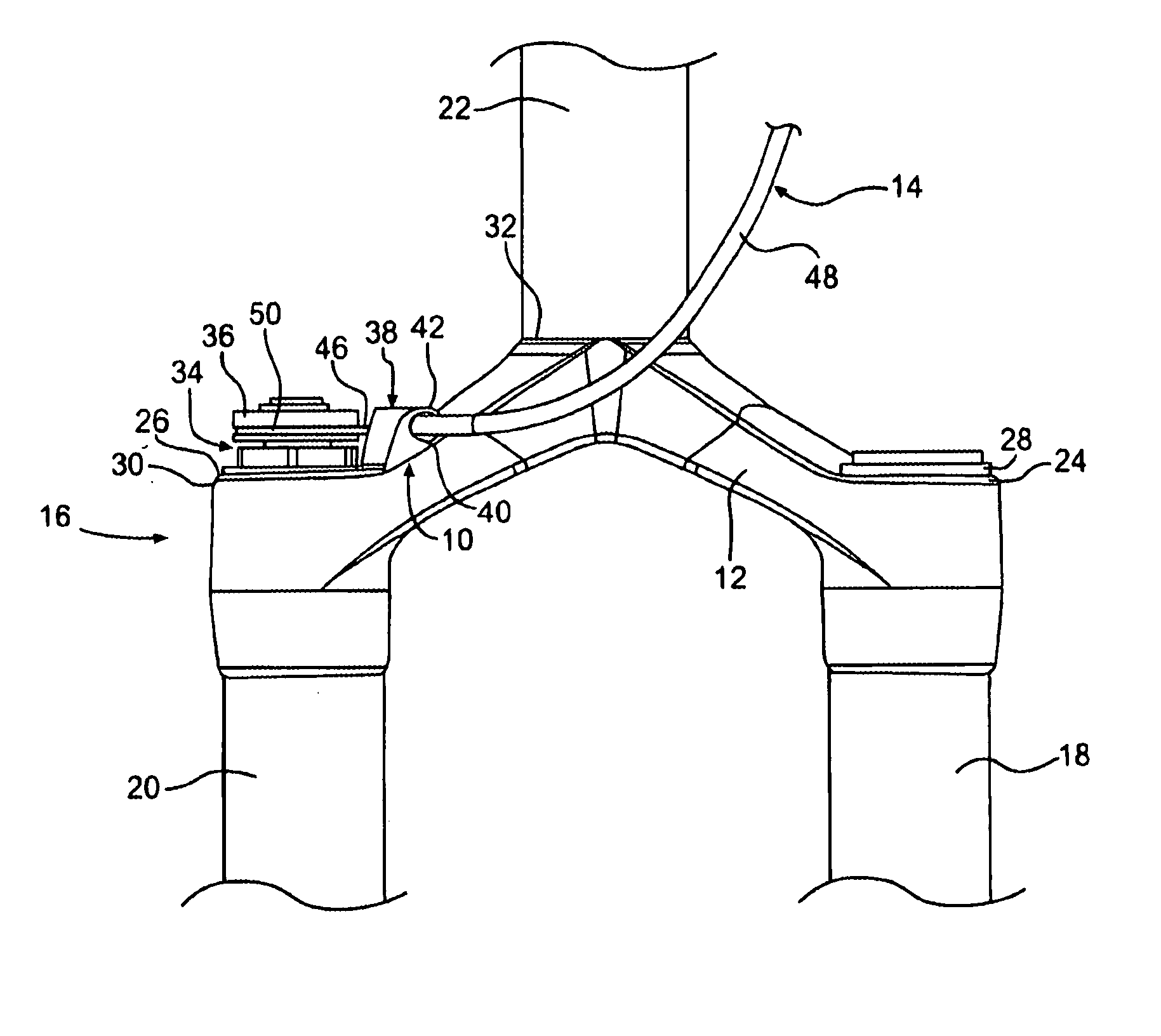 Cable guide for a bicycle suspension fork