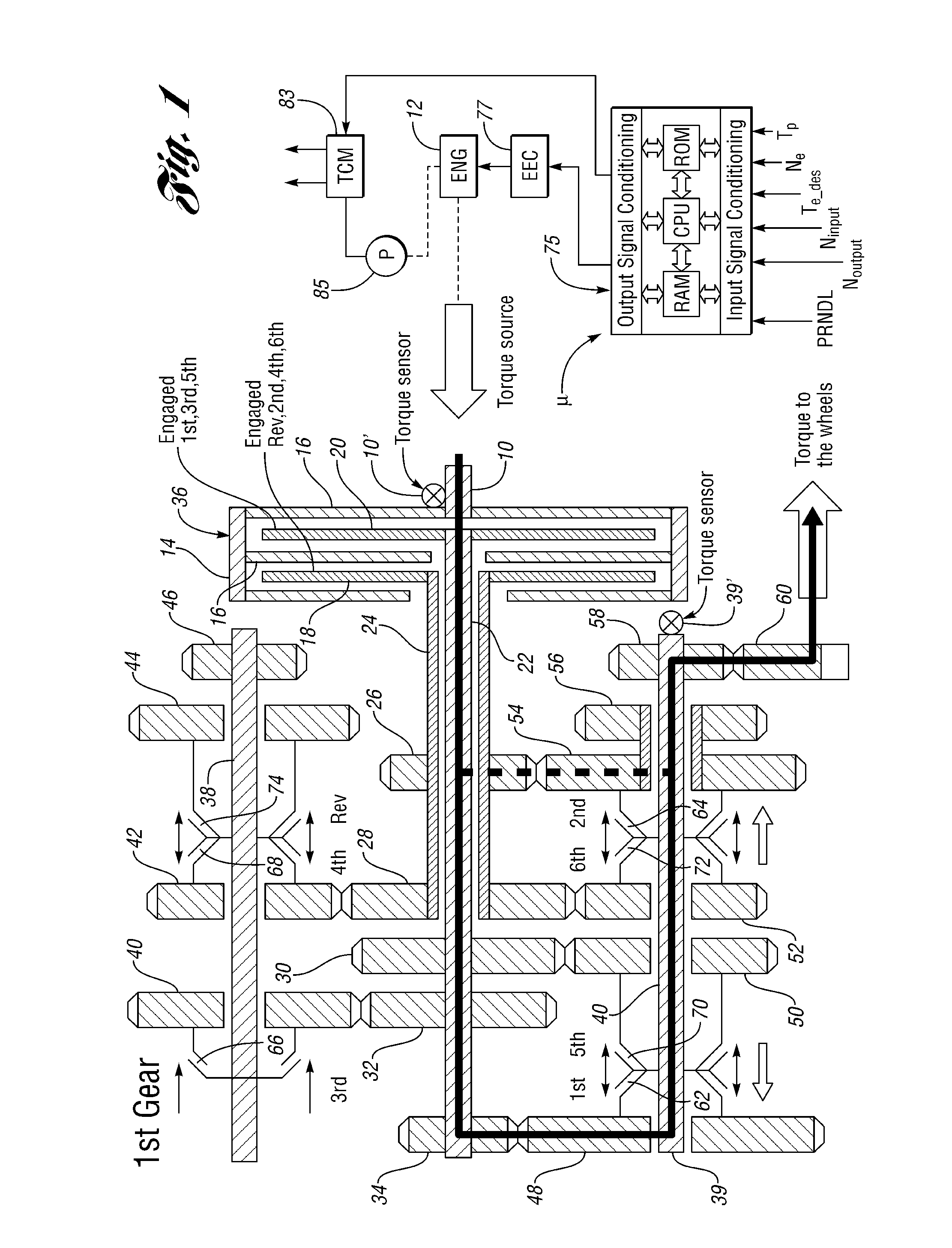 Clutch torque trajectory correction to provide torque hole filling during a ratio upshift