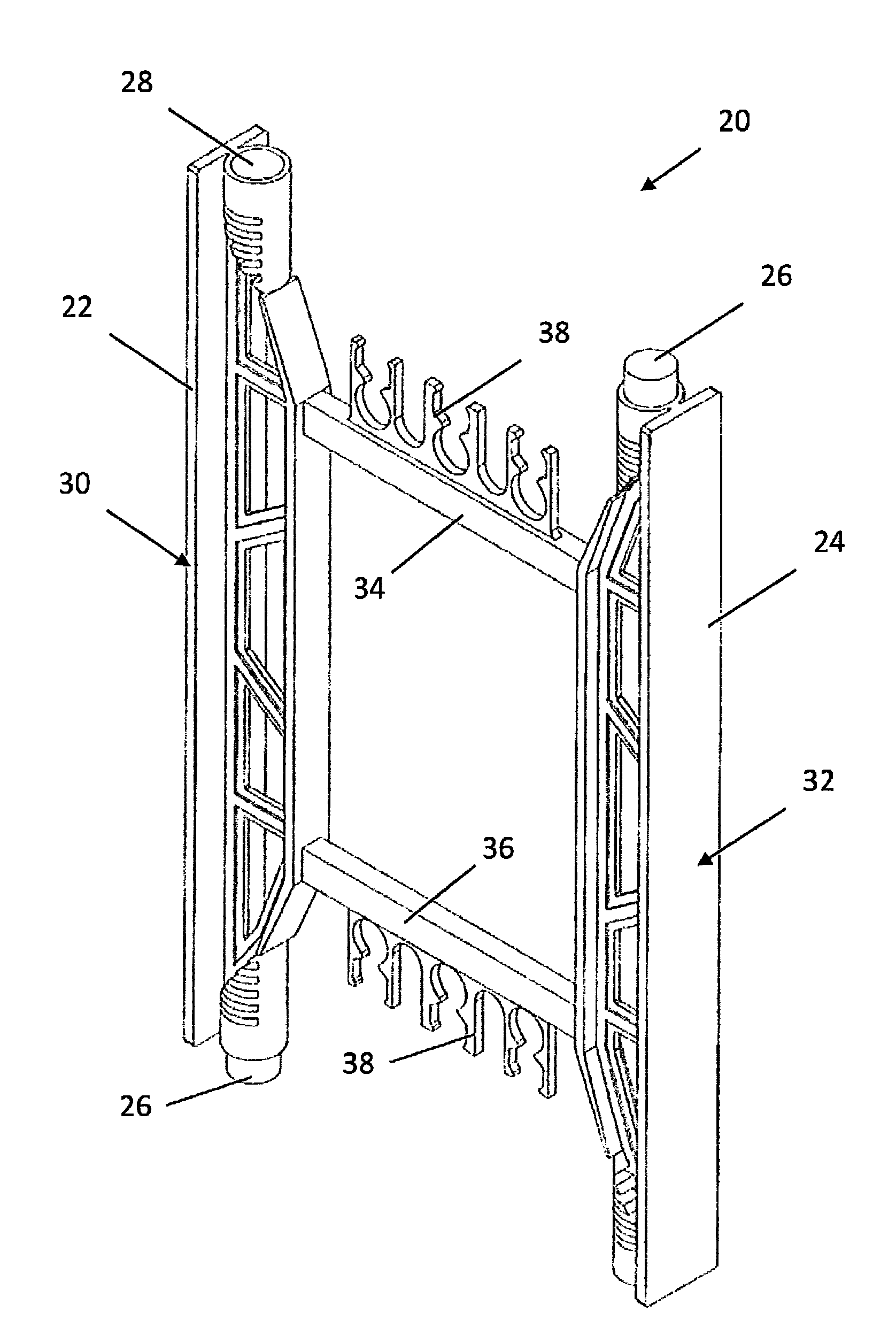 Interlocking web for insulated concrete forms