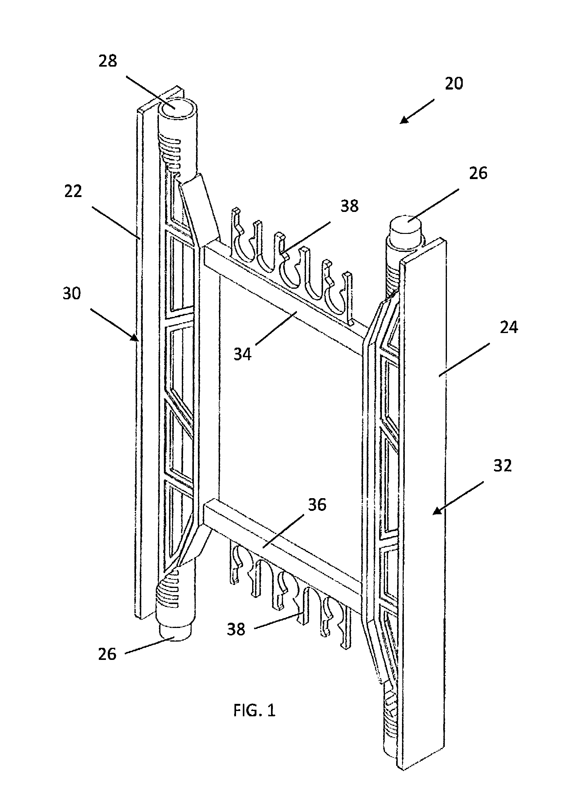 Interlocking web for insulated concrete forms